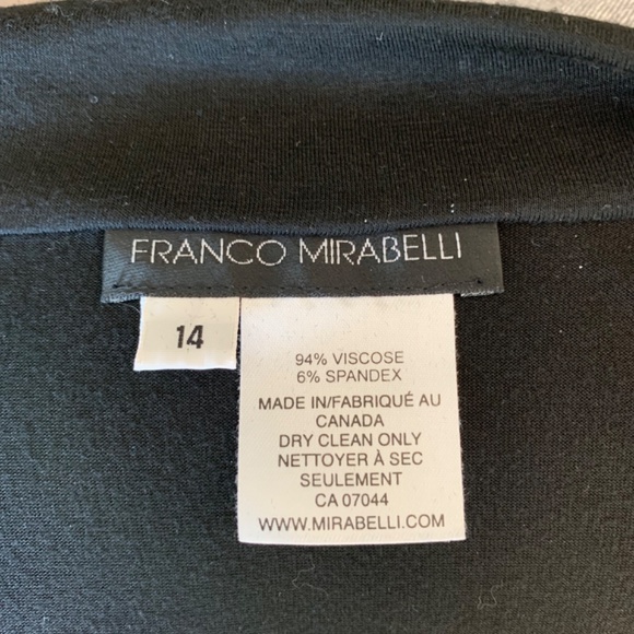 🌸Host Pick!!🌸 Franco Mirabelli Black Jersey Wrap Dress Vintage - Picture 2 of 3